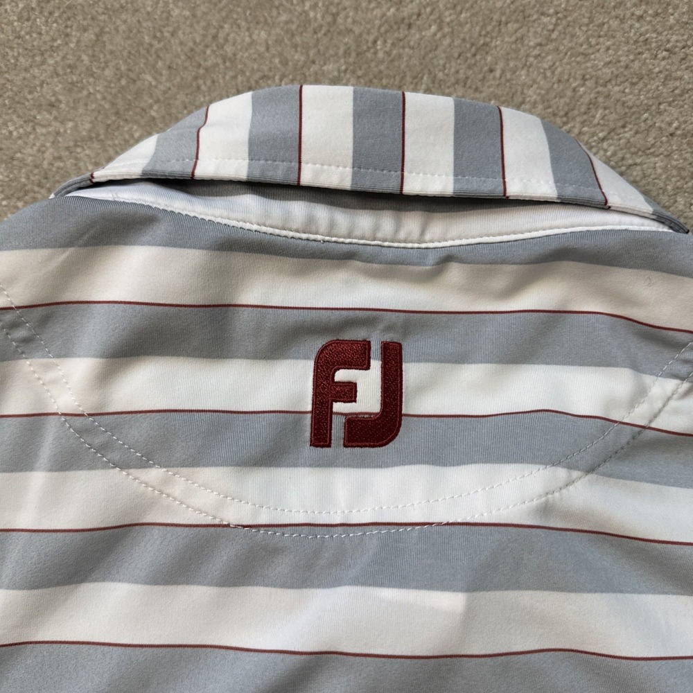 FootJoy The Legends Golf Club Parris Island SC Polo Golf Shirt Mens M Striped - Picture 8 of 9